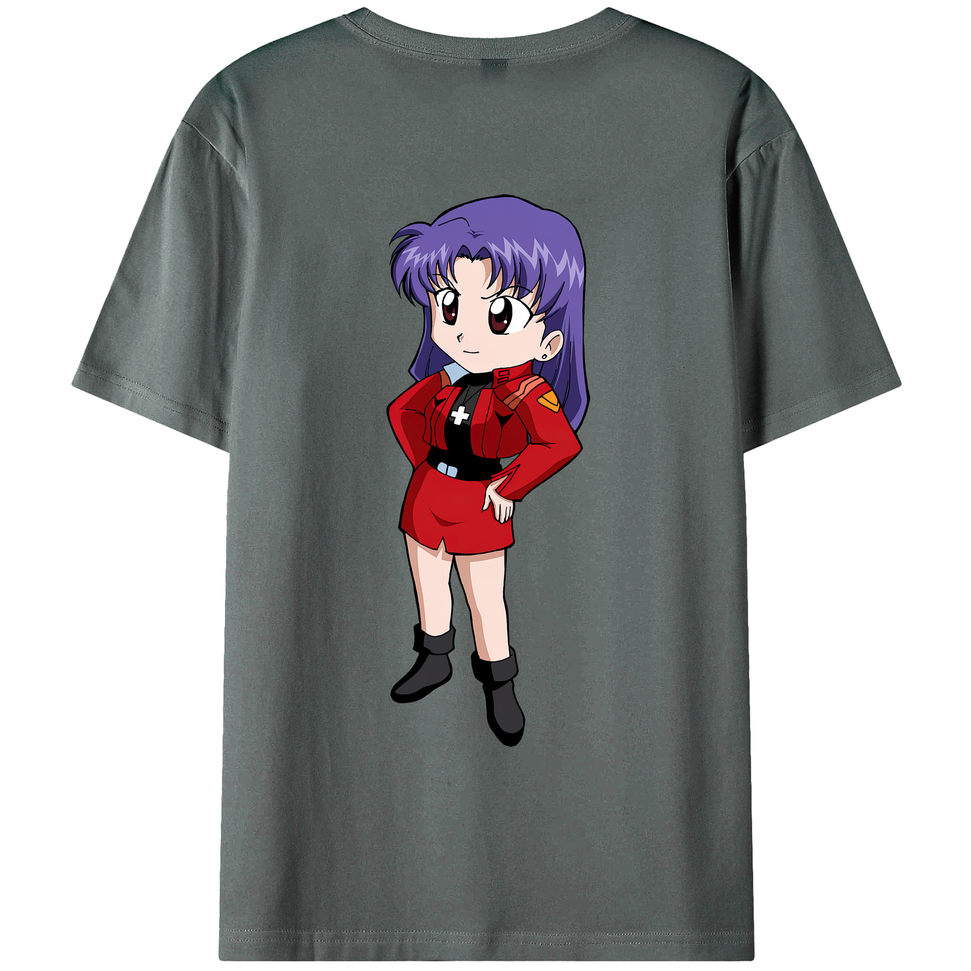 （画像用） EVA 新世紀エヴァンゲリオン 綿100％ メンズ半袖Tシャツ（バックプリント） 通気性